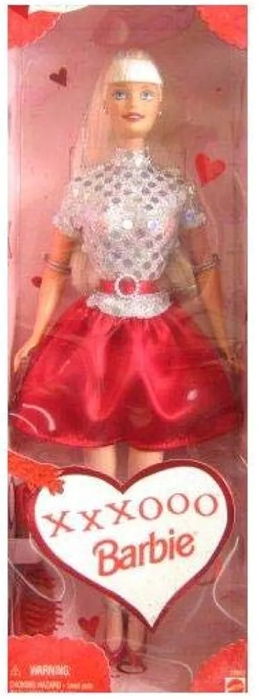 Barbie 1999 Valentine Special Edition 12 Inch Doll - XXXOOO Barbie Doll with Glamour Dress, Shoes and Hairbrush