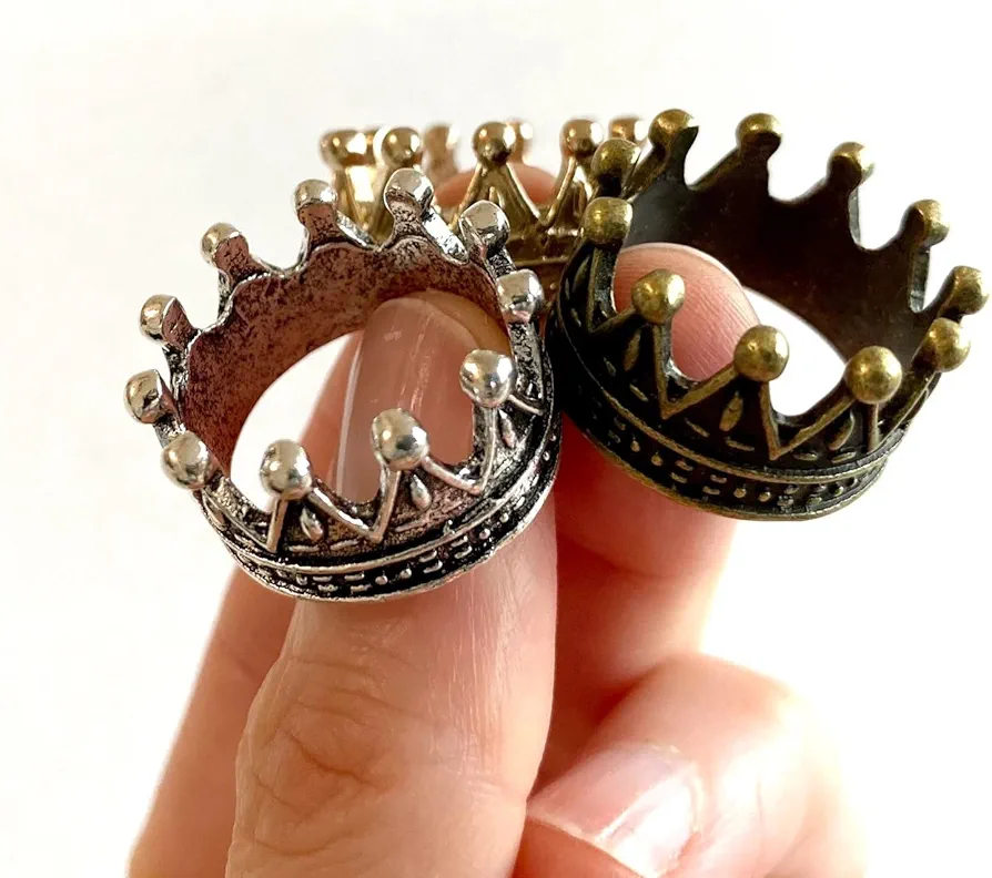 Dollhouse Mini Crown, Metal Doll Crown Dollhouse Miniature 1/12 Scale, Tiny Miniature Crown, Mini Alloy Crown, Dolls Headwear Accessories (4PCS)