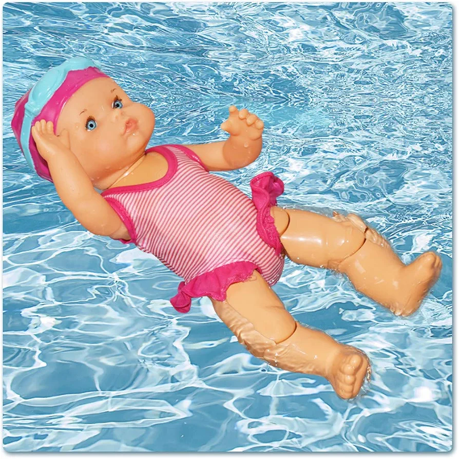 Waterproof Swimmer Doll,Waterproof Swimming Doll for Girls Electric Swimming Baby Doll With Movable Joint Backstroke Swimming Dolls for Pool Baby Doll for Pool, for Pool/Bathroom Play