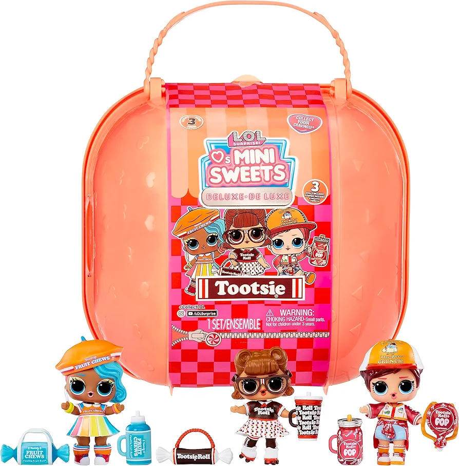 L.O.L. Surprise! Loves Mini Sweets S3 Deluxe- Tootsie- with 3 Dolls, Accessories, Limited Edition Dolls, Candy Theme, Tootsie Theme, Collectible Dolls- Great Gift for Girls Age 4+