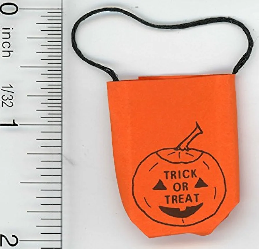 Dollhouse Miniature Trick-or-Treat Halloween Bag