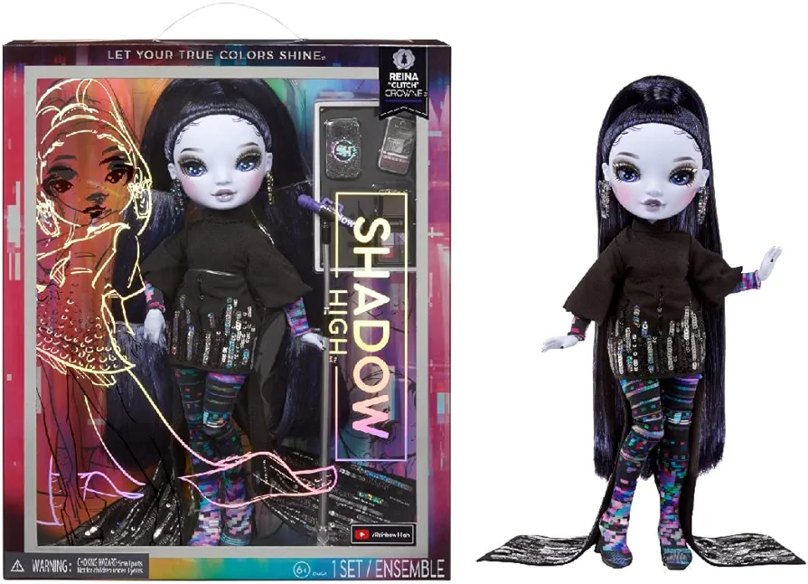 Rainbow High Shadow High Reina Glitch Crowne- Purple Fashion Doll. Fashionable Outfit & 10+ Colorful Play Accessories. Great Gift for Kids 4-12 Years Old & Collectors