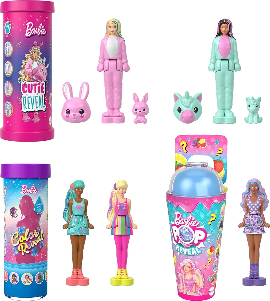 Barbie Mini BarbieLand Reveal Dolls 5-Pack, 1.5-inch Dolls with Surprise Unboxing, Different Reveals (Styles May Vary)