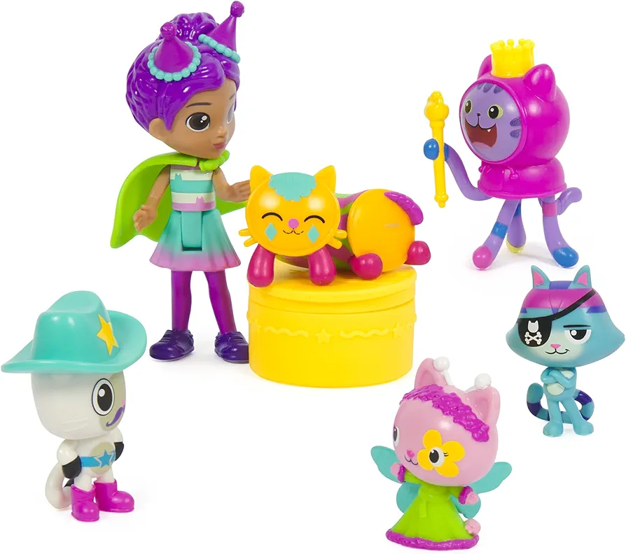 Gabby's Dollhouse, Celebration Themed Figures with Gabby Girl, 5 Cat Toy Figures, Surprise Toys & Dollhouse Accessories, Kids Toys for Girls & Boys 3+