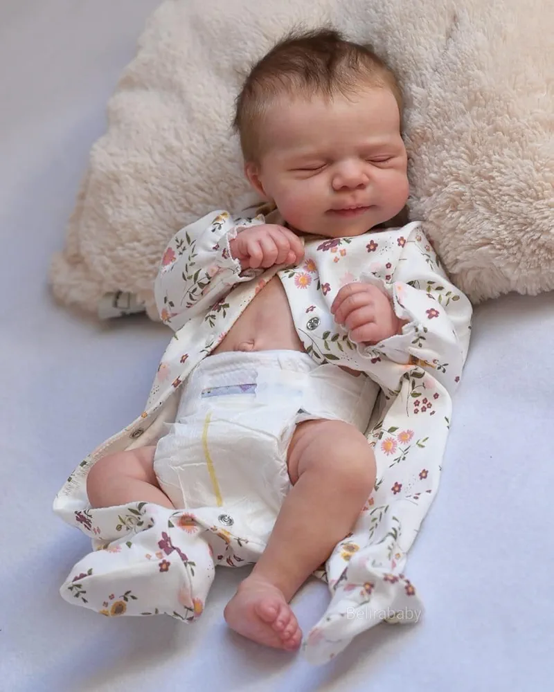 Anano Reborn Baby Dolls Silicone Full Body 18 Inch Realistic Newborn Baby Dolls Sleeping Girls That Look Real Lifelike Reborn Waterproof Baby Soft All Vinyl Doll Washable