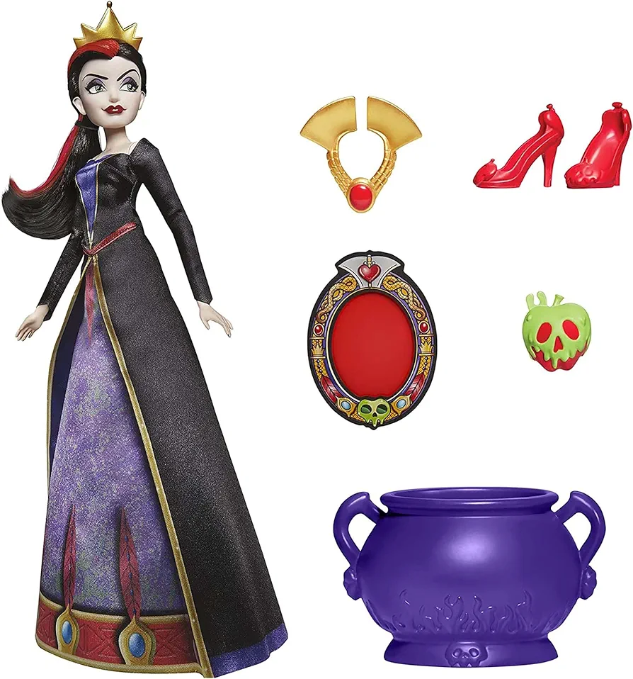 Disney Princess Evil Queen Fashion Doll, Accessories and Removable Clothes, Disney Villains Toy for Kids 5 Years Old and Up