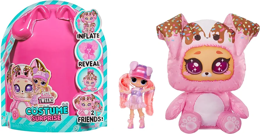 LOL Surprise Tweens Costume Surprise Ali Dance Fashion Doll with Inflatable Pink Puppy Pet Costume and Multiple Surprises Including Fabulous Fashions & Accessories – Great Gift for Kids Ages 4+