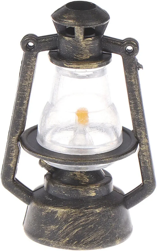 Miniature Lamps for Dollhouse,Doll House Retro Oil Lantern Dollhouse Accessories Scene Ornaments Dollhouse Miniature Scene Model Hurricane Lantern Kerosene Lamp Furniture Decoration