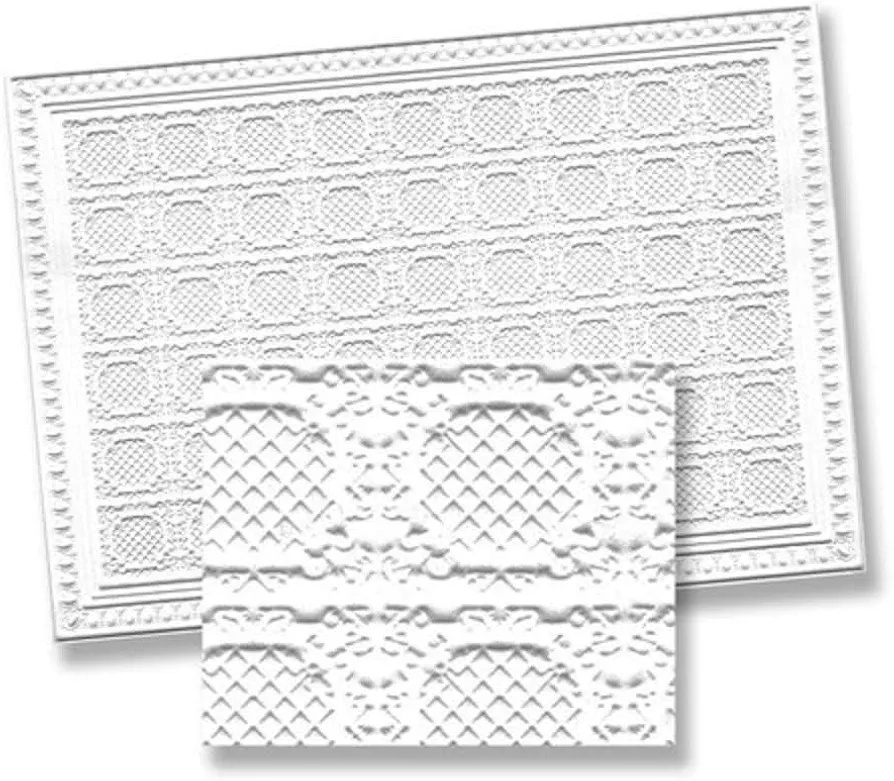 Dolls House Faux Tin Ceiling Miniature 1:12 Scale Foam Board 13 x 9.1/2 inches