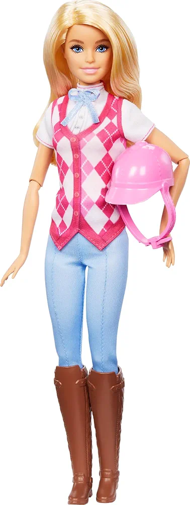 Barbie “Malibu” Doll & Accessories from Mysteries: The Great Horse Chase, Includes Fashion Doll, Removable Riding Outfit & Helmet