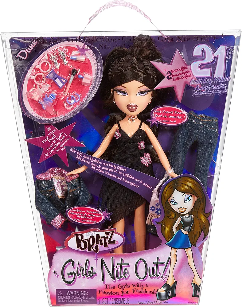 Bratz Girls Nite Out 21st Birthday Edition Fashion Doll Dana, 10 x 2.5 x 11.5 inches,Multicolor