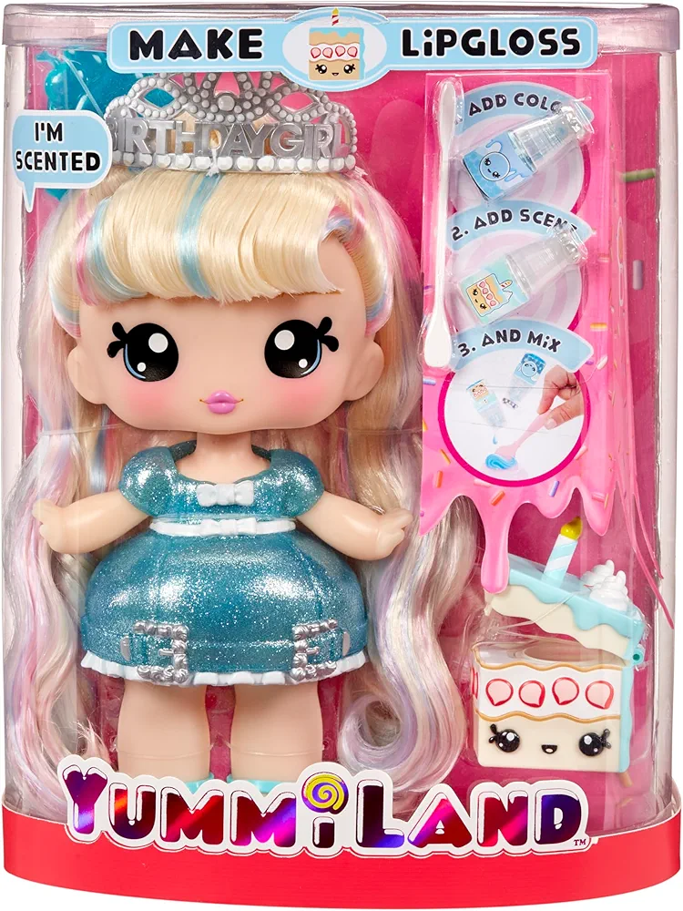 Large Doll + Lipgloss Pet- Callie Birthday Cake, Age 4+