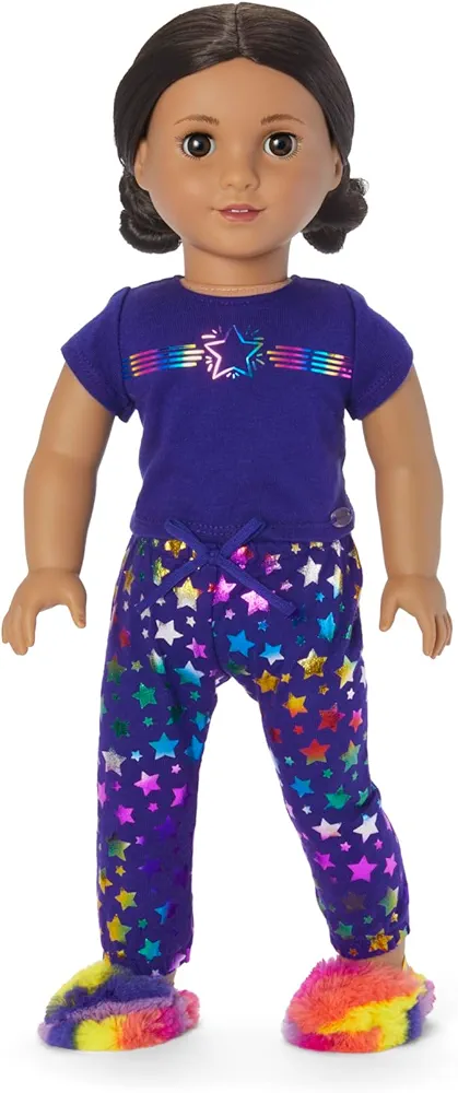 American Girl Girl of The Year Kavi Sharma 18-inch Doll Shining Star Pajamas Featuring 4 Pieces for Ages 8+