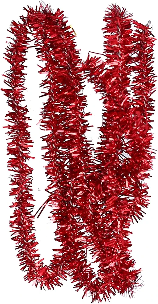 Dollhouse Accessories, Christmas Tinsel Garland Foil Garland Decoration Vivid and Exquisite for 1:12 Miniature Doll House for Friends for Perfect Fitment(red)