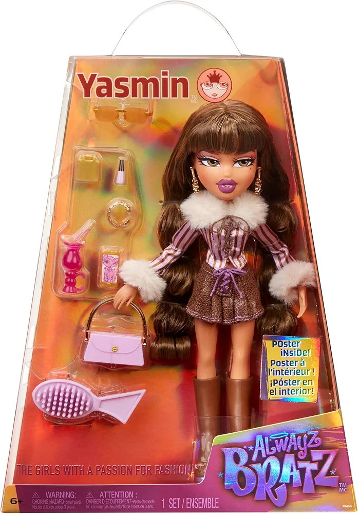 Bratz Alwayz Yasmin Fashion Doll with 10 Accessories and Poster