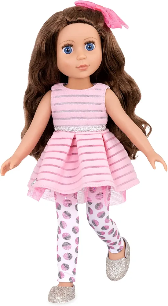 Glitter Girls - Bluebell 14-inch Poseable Fashion Doll - Dolls for Girls Age 3 & Up,Pink, Brown, Silver, Blue