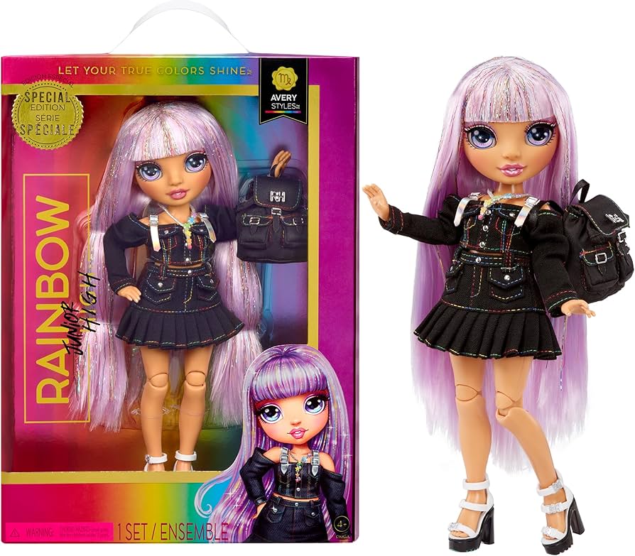 Rainbow High Avery Styles 9" Posable Fashion Doll with Accessories and Backpack - Ages 4-12