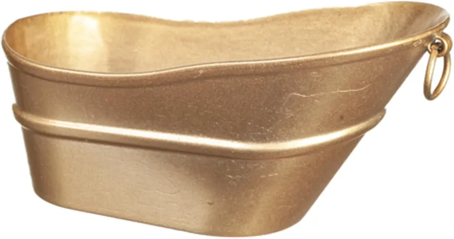 Dollhouse Tin Bathtub Brass Gold Old Fashioned Slipper Bath Accessory 1:12