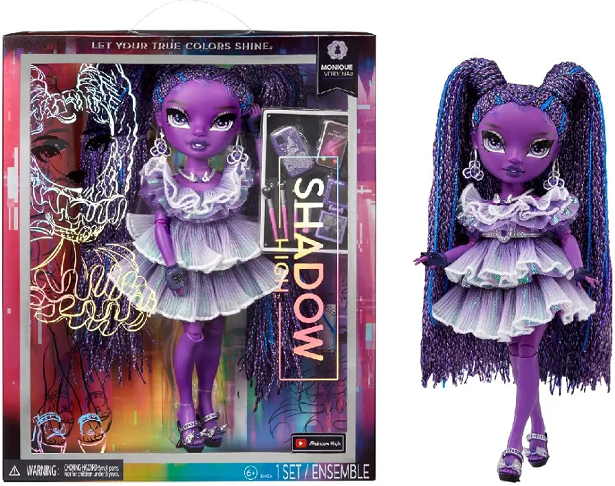 Rainbow High Shadow High Monique Verbena - Purple Fashion Doll. Fashionable Outfit & 10+ Colorful Play Accessories. Great Gift for Kids 4-12 Years Old & Collectors