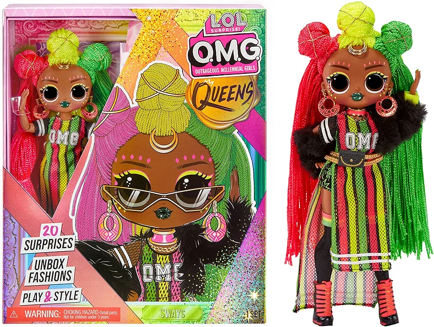 L.O.L. Surprise! Queens Sways Fashion Doll with 20 Surprises Including Outfit and Accessories for Fashion Toy Girls Ages 3 and up, 10-inch