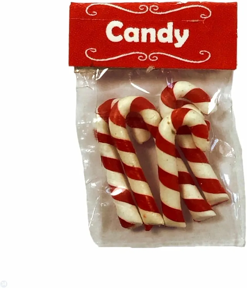 Dollhouse Packet of Candy Canes Miniature Christmas Shop Store Accessory 1:12