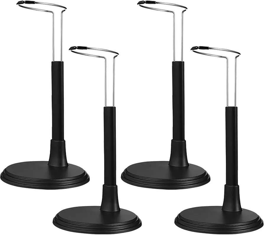 4pcs Doll Stand Black Doll Display Support 18 Inches Action Figure Stand Reusable Doll Support Stand Dollhouse Furniture Vertical Doll Stand Supply Dolls Accessories