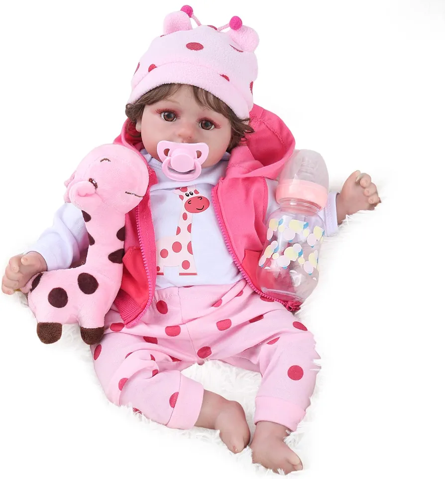 Reborn Realistic Newborn Baby Dolls, 18 inch Silicone Real Toddler Girl Lifelike