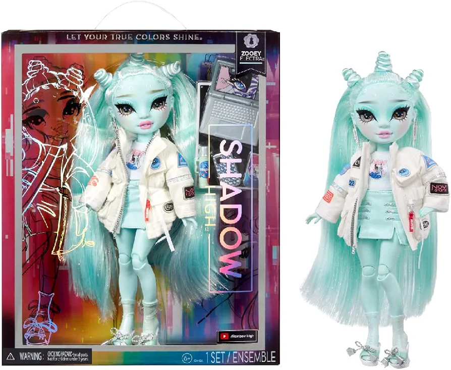 Rainbow High Shadow High Zooey Electra- Light Green Fashion Doll. Fashionable Outfit & 10+ Colorful Play Accessories. Great Gift for Kids 4-12 Years Old & Collectors