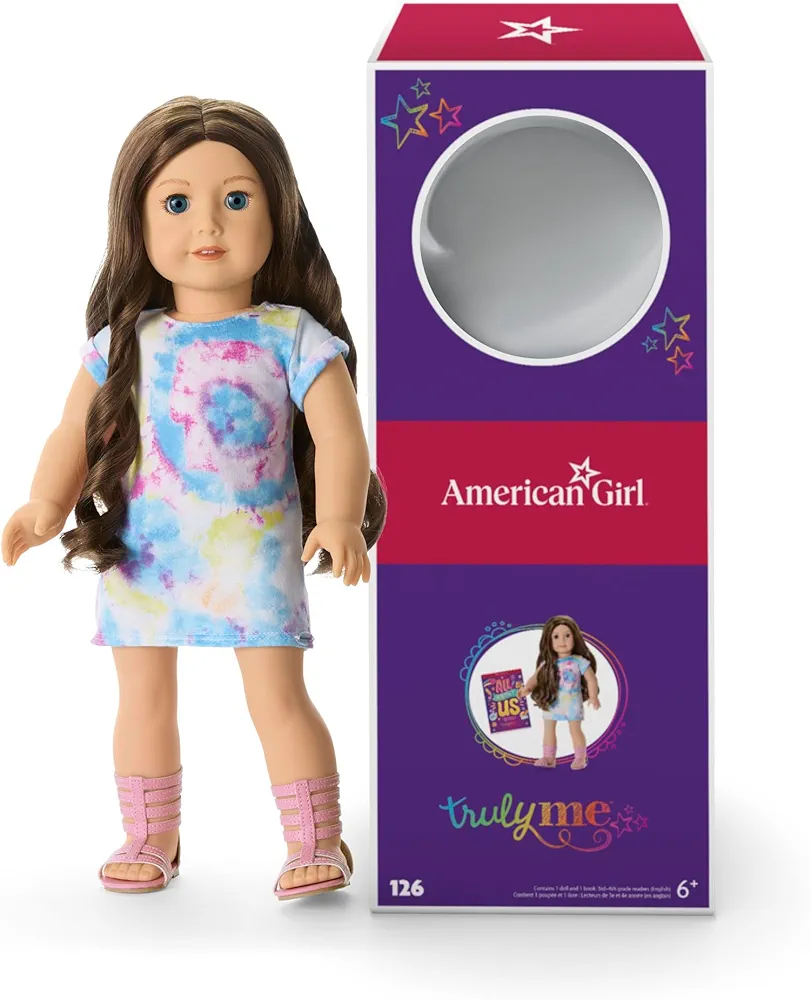 American Girl Truly Me 18-inch Doll #126 with Blue Eyes, Wavy Brown Hair, Light Skin w/Warm Olive Undertones, for Ages 6+