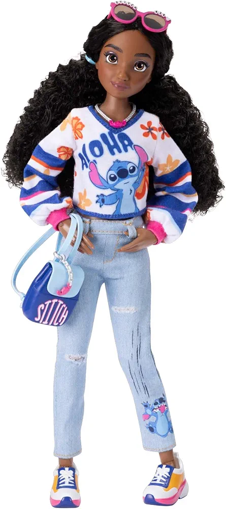 Fashion Dolls Dark Hair Stitch 11.5" Tall with 13 Points of Articulation, Two Complete Mix-and-Match Outfits and Mickey Ring for You!