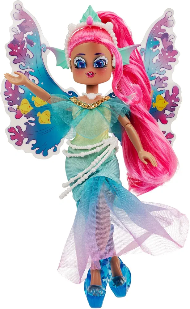 Royale High 9” Fashion Doll - Mermia The Water Fairy, Wave 1, Series 1 - Fairy Journal, Comb, and Virtual Item Code Included - Ages 5+