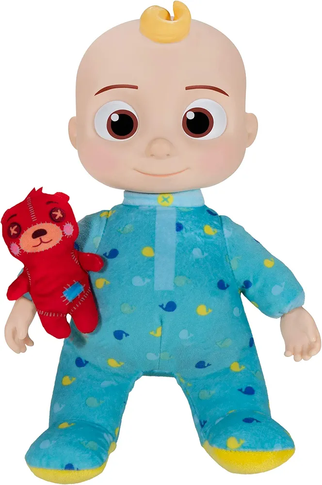 CoComelon Musical JJ Plush Doll - Press Tummy to Sing Bedtime Song Clips - Includes Feature and Small Pillow Plush Teddy Bears