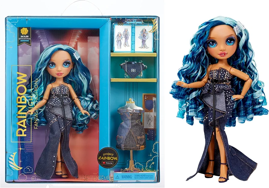 Rainbow High Fantastic Fashion Skyler Bradshaw - Blue 11” Fashion Doll and Playset with 2 Complete Doll Outfits, and Fashion Play Accessories, Great Gift for Kids 4-12 Years Old